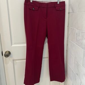 LOFT Marisa Pant in Burgundy sz 10P